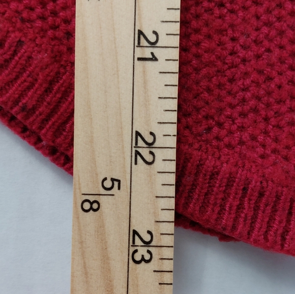 Lucky Brand Sweater Womens Medium Wool Red Knit Side Zipper Turtleneck 7W51350 - Picture 4 of 9